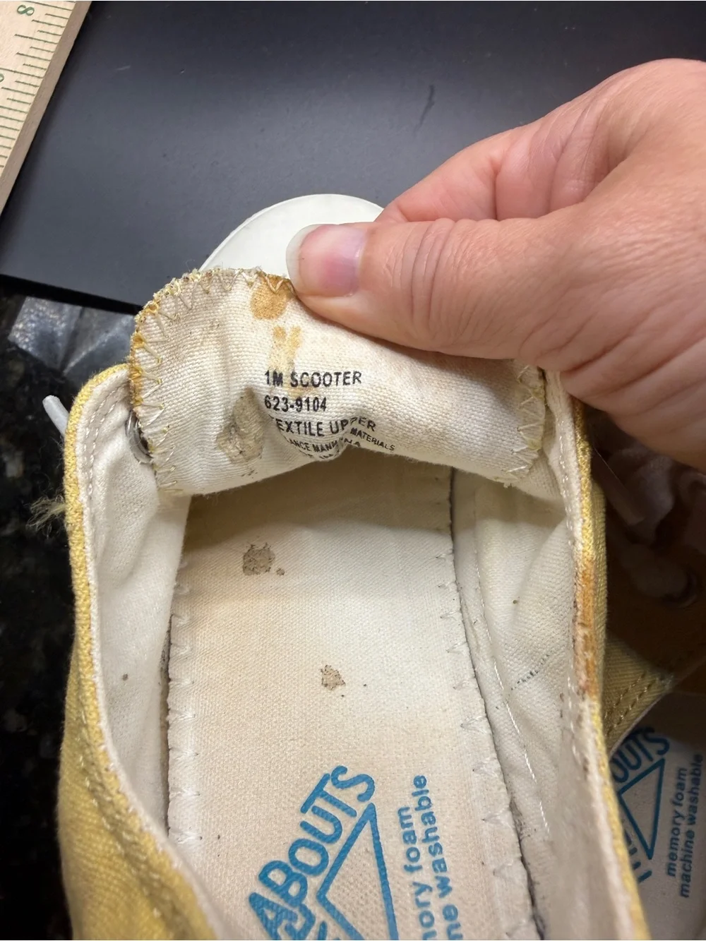 Yellow Canvas Kids Lace-Up Sneakers with White Toe
